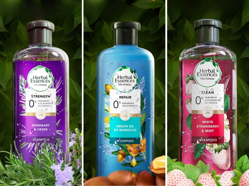 review dầu gội Herbal Essences