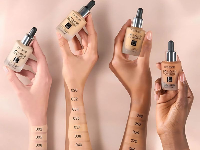 Bảng màu kem nền đa dạng của Catrice 