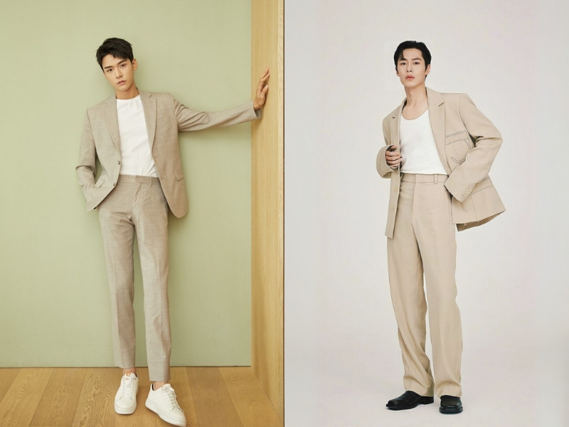 Cách phối áo vest nam với áo thun