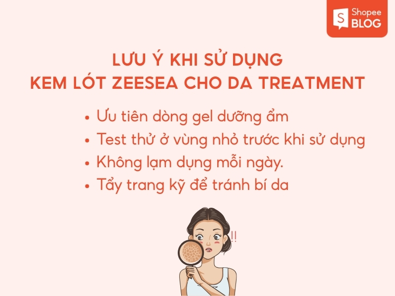 Cách dùng kem lót Zeesea với da treatment