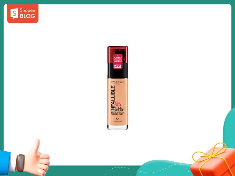 Maybelline Fit Me Matte + Poreless Liquid top kem nền che khuyết điểm