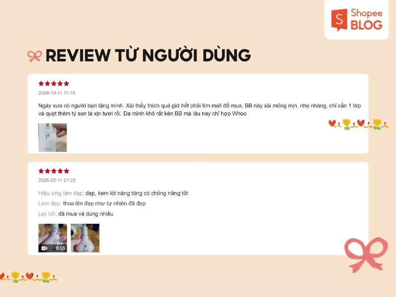 Review thực tế The Whoo Gongjinhyang Brightening BB Cream