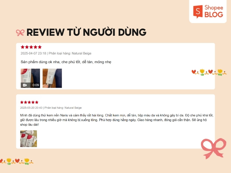 Đánh giá thực tế Naris Ailus Stress Free BB Cream