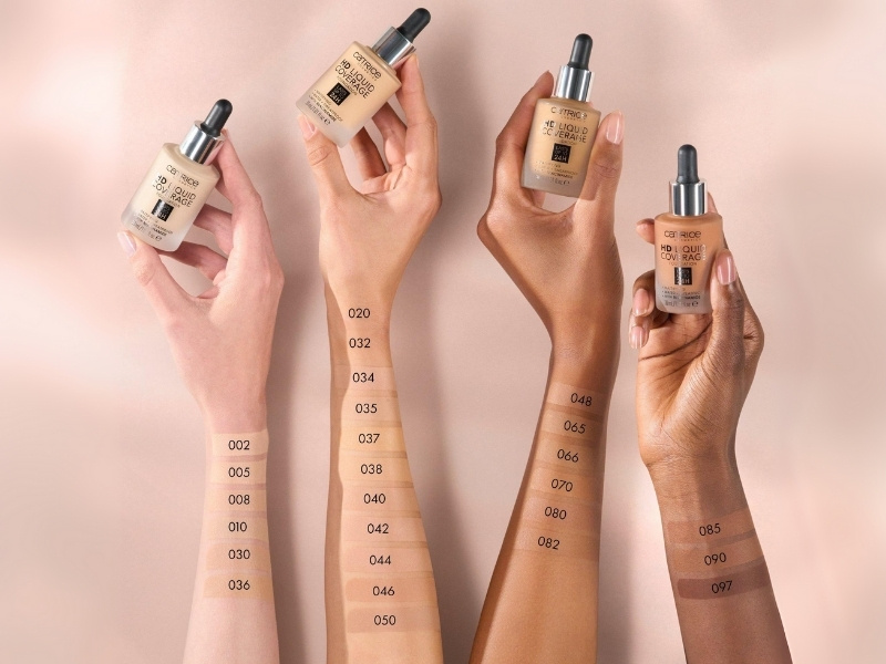 Bảng màu kem nền Catrice HD Liquid Coverage Foundation