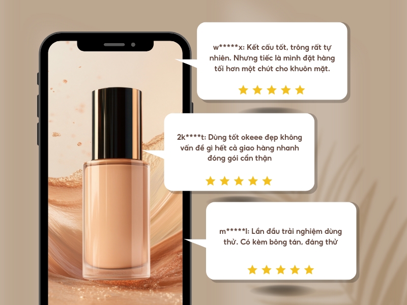Đánh giá của khách hàng về kem nền cho nam tại Shopee
