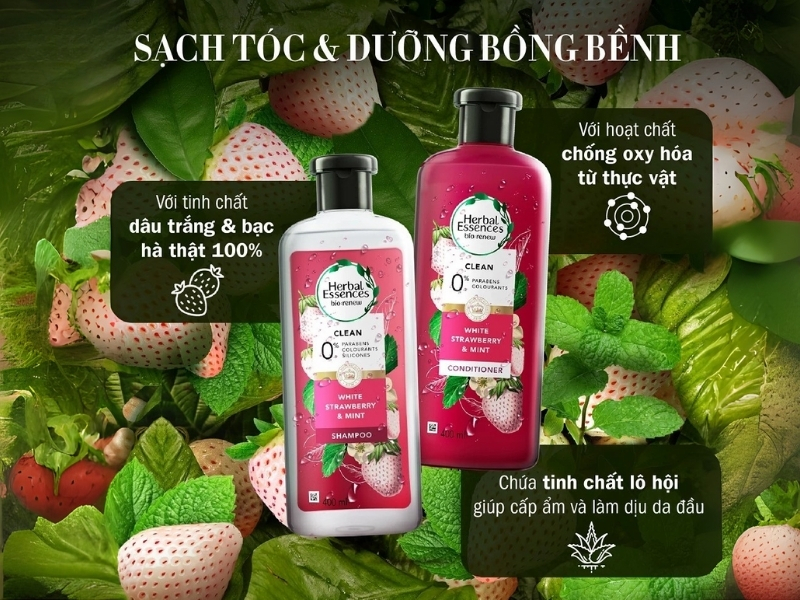 review dầu gội Herbal Essences