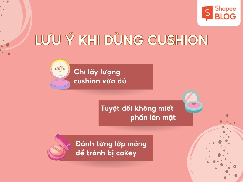 Lưu ý khi dùng phấn nước 