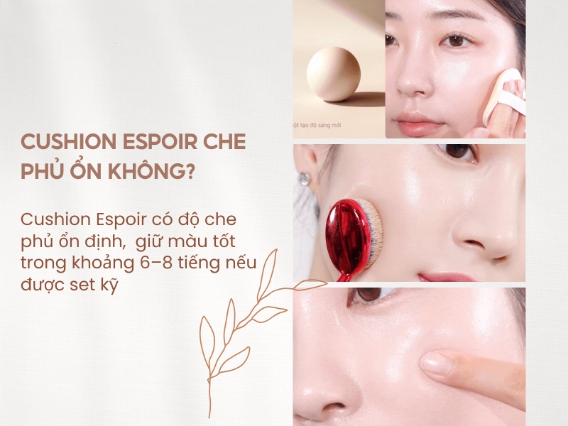 Cushion Espoir có bị xuống tông không?