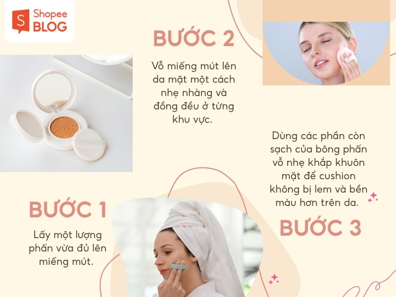 Các bước dặm cushion