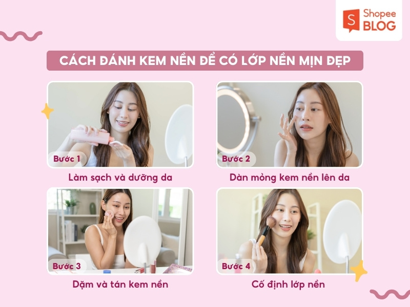 Cách đánh kem nền đẹp