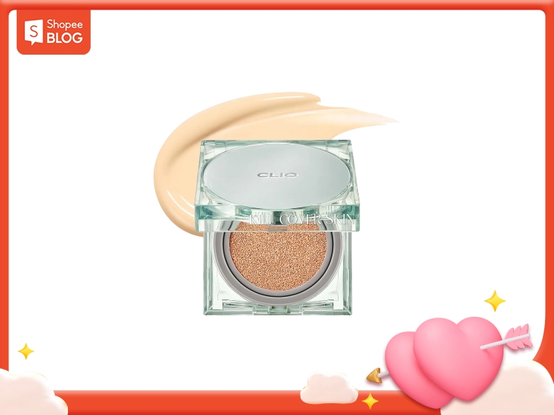 CLIO Kill Cover Skin Fixer Cushion cho da dầu mụn lỗ chân lông to