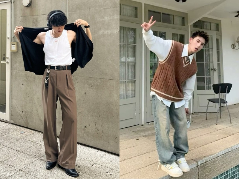 Da đen nên phối màu quần áo với các màu đen và nâu