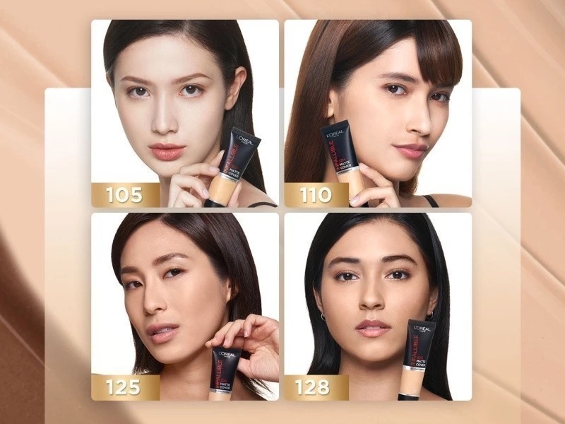 bảng màu L’Oréal Paris 32H Matte Cover Foundation