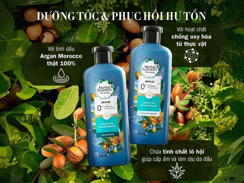 review dầu gội Herbal Essences 