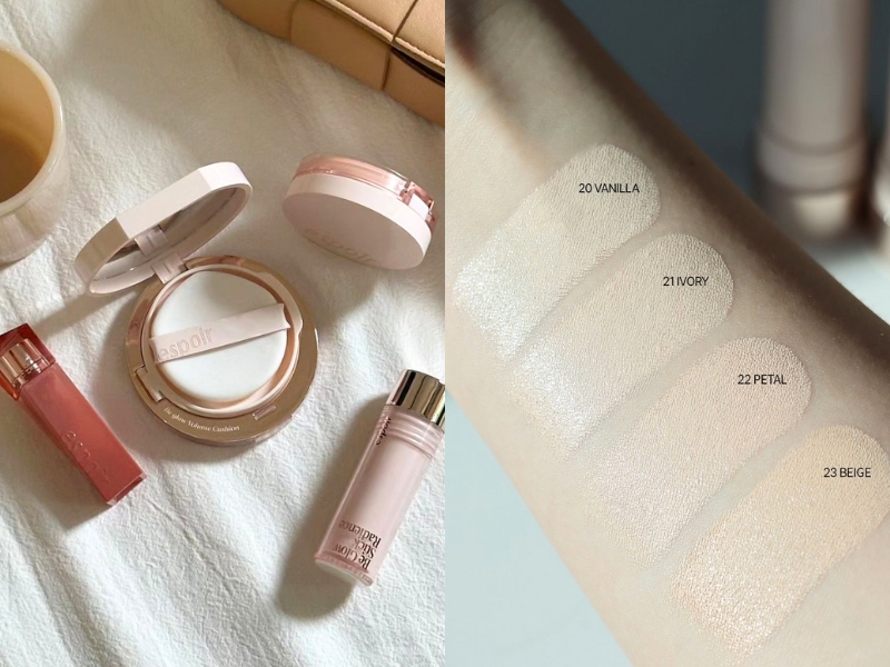 bảng màu review cushion espoir