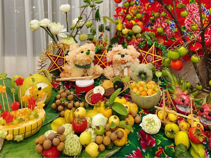 Trang trí mâm cỗ Trung thu miền Nam 