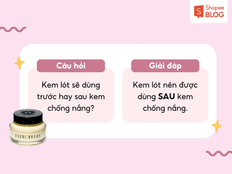 Giải đáp kem lót dùng trước hay sau chống nắng