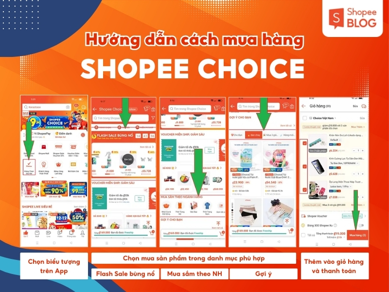 Hướng dẫn cách mua hàng trên Shopee Choice đơn giản, nhanh chóng