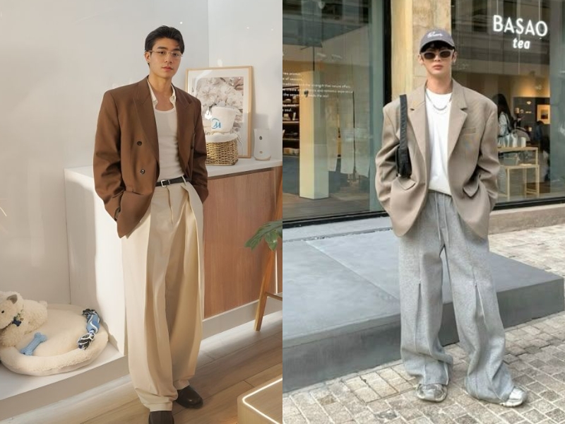 phối đồ vest nam khác tone màu