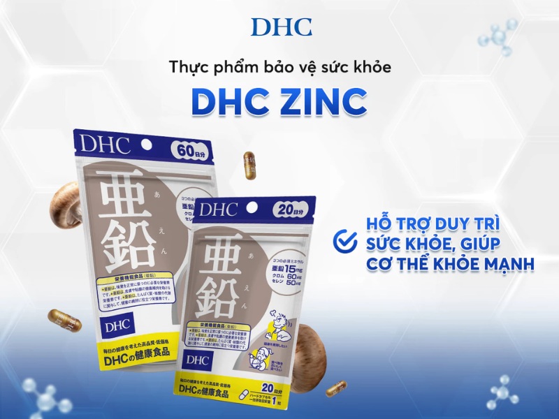 Thực phẩm bảo vệ sức khỏe viên uống DHC ZinC