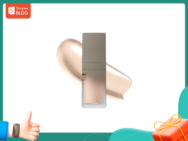 Kem nền che khuyết điểm màu bóng cho da khô Dinto Wooncho Blur-Glowy