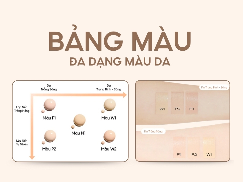 Bảng màu kem nền lỏng Colorkey