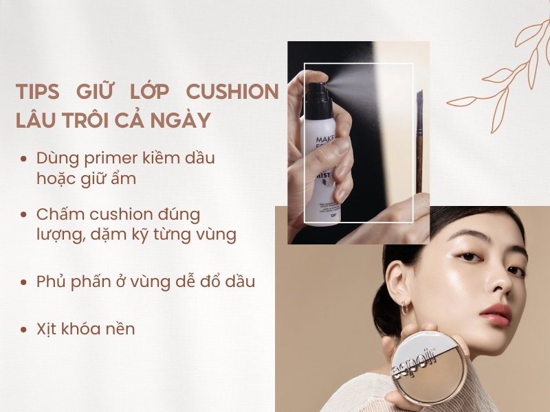 Tips giữ lớp nền cushion lâu trôi