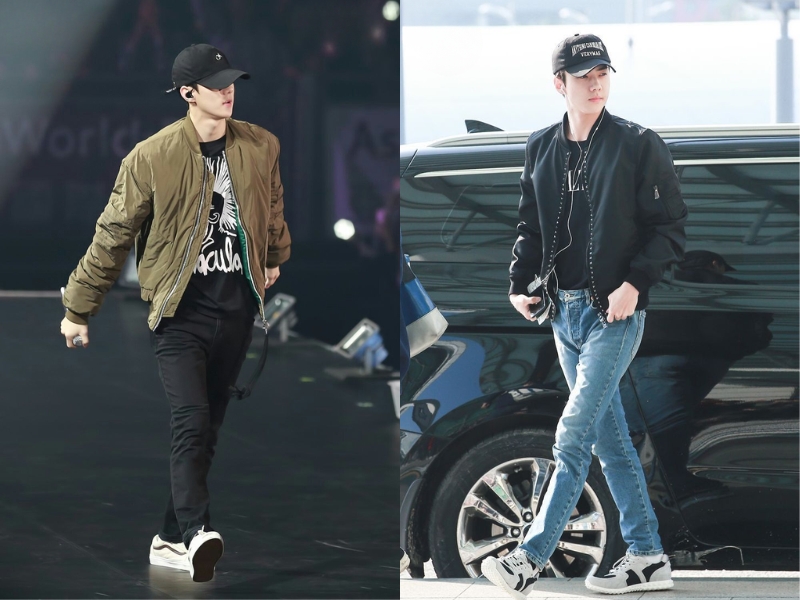 phối đồ nam cùng áo khoác bomber