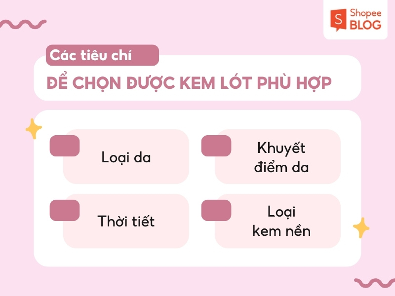 Tiêu chí lựa chọn kem lót