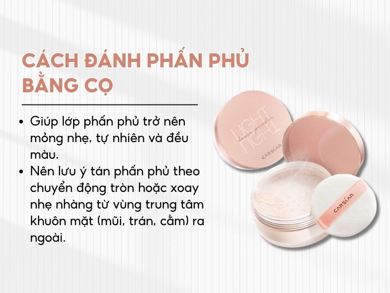 cách sử dụng phấn phủ bằng cọ