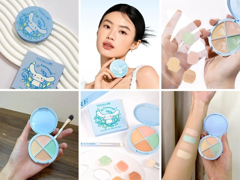 Review kem che khuyết điểm Focallure Sanrio