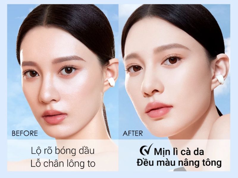 Finish của phấn phủ White Magnet Carslan