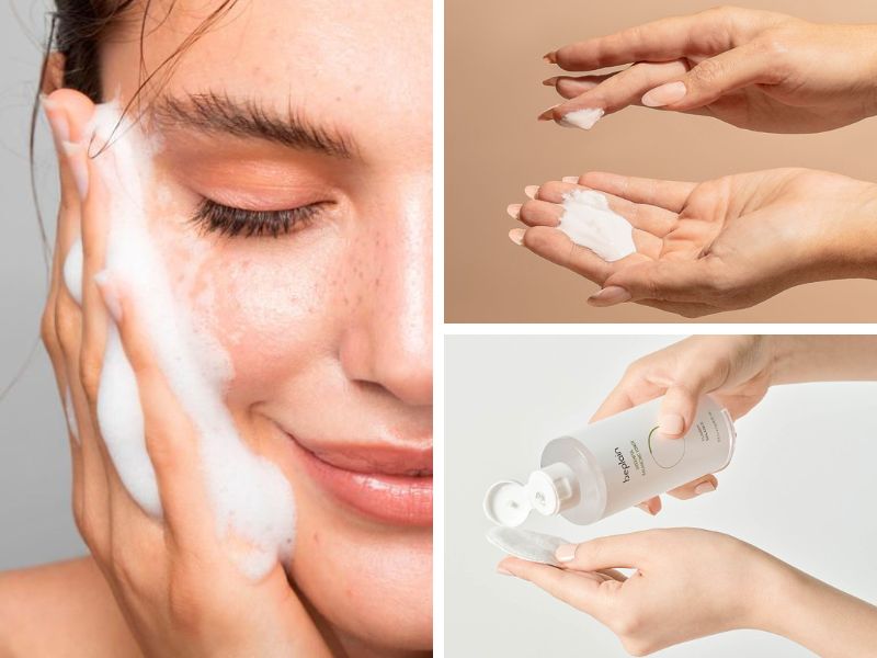 Vệ sinh da sạch sẽ trước khi trang điểm 