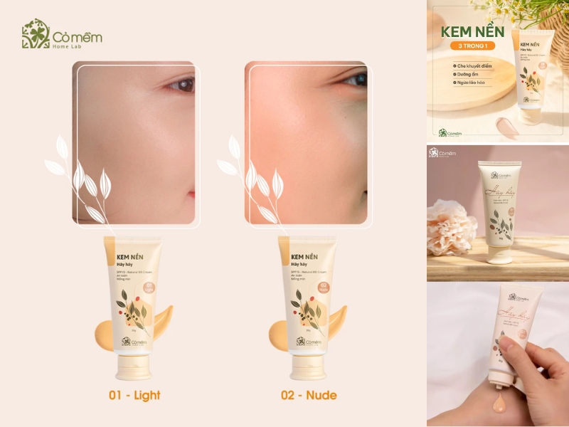 Kem nền Hây Hây của Cỏ Mềm