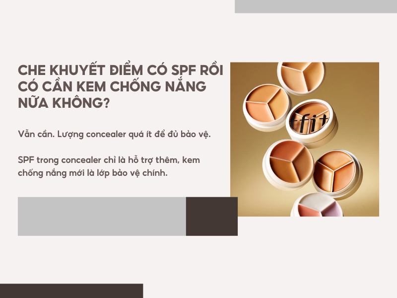 Che khuyết điểm có SPF rồi có cần kem chống nắng nữa không? 