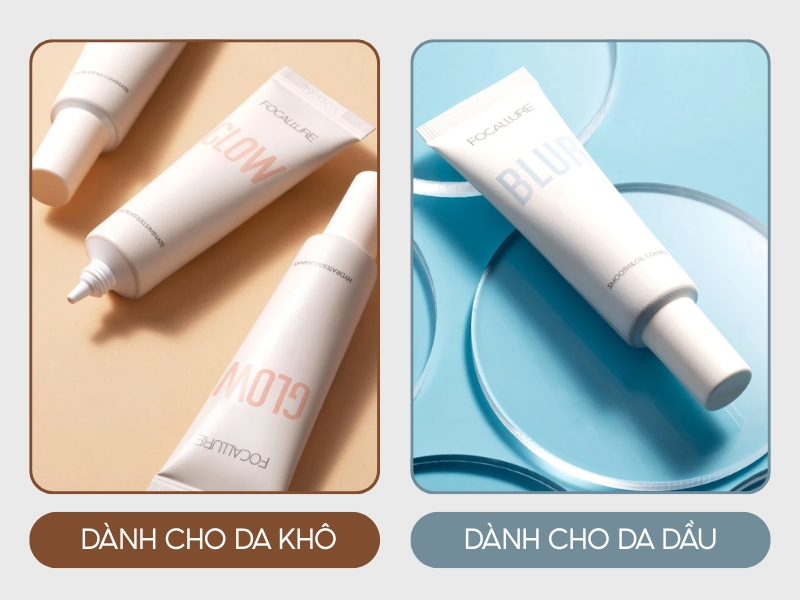hai loại kem lót Focallure Hydrating Primer
