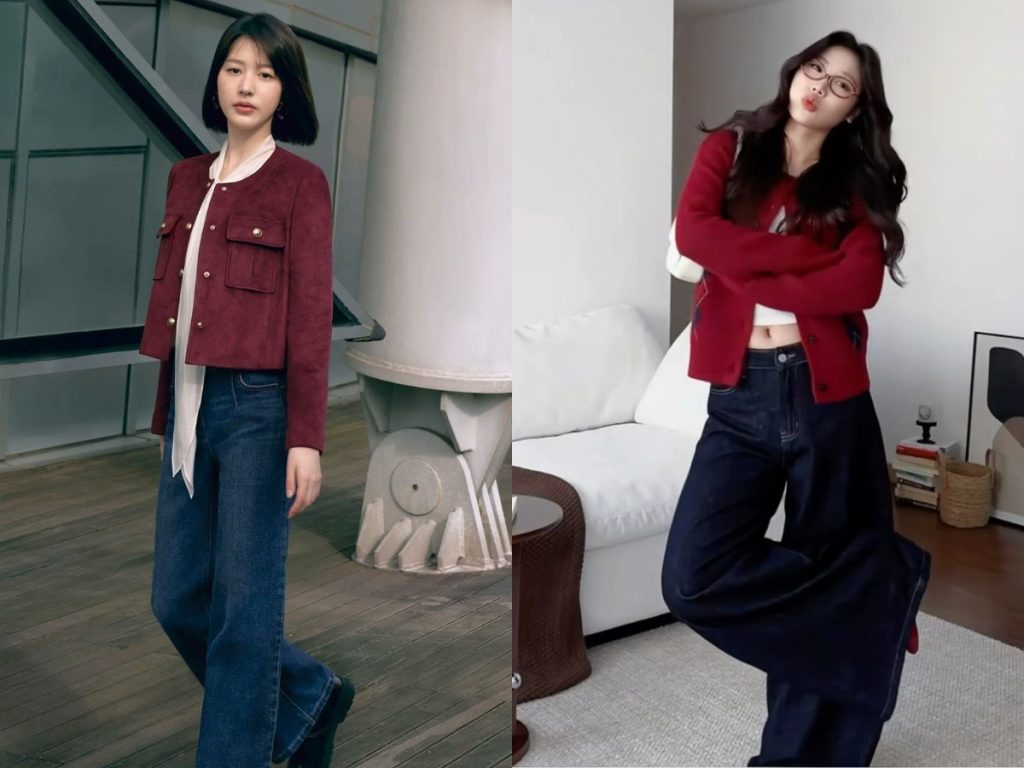 xanh navy phối với màu đỏ