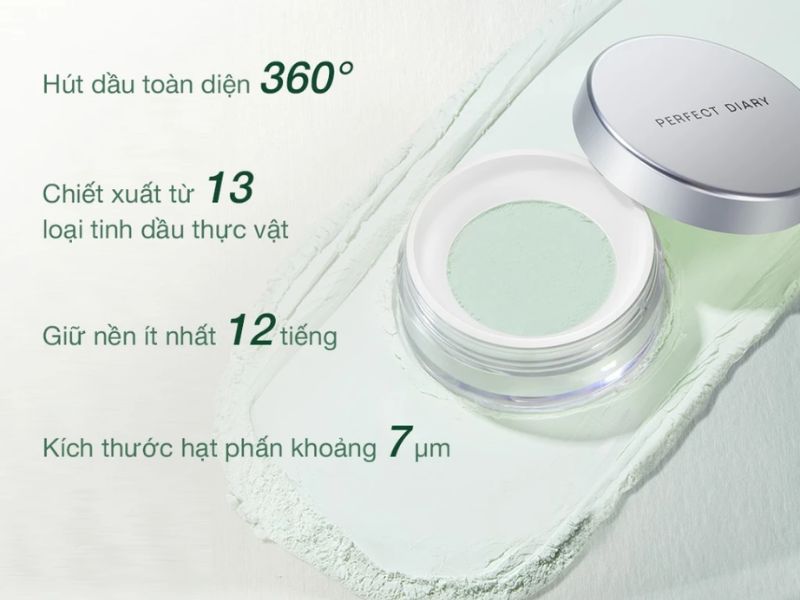 phấn phủ cho da dầu mụn Perfect Diary 