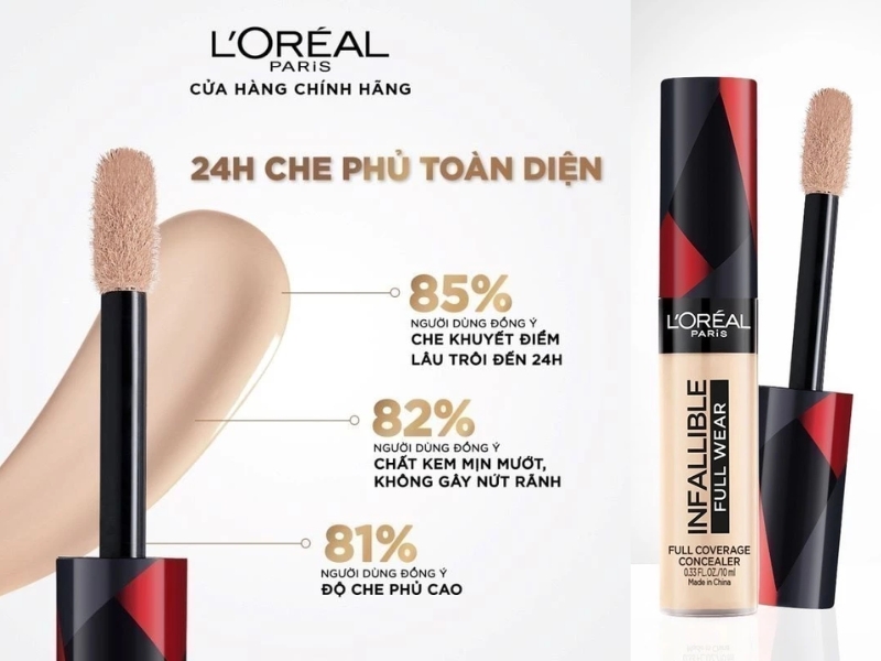 Kem che khuyết điểm L'Oreal Paris Infallible Full Wear