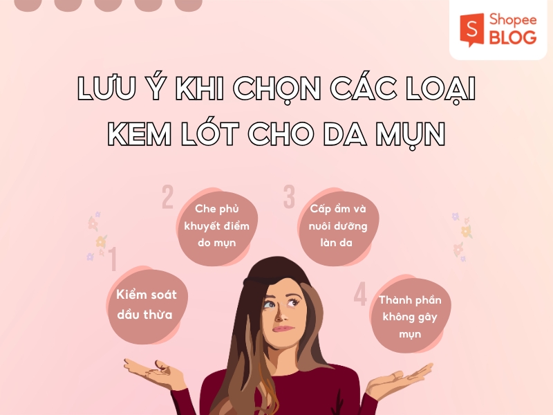 Lưu ý khi chọn kem lót cho da mụn 