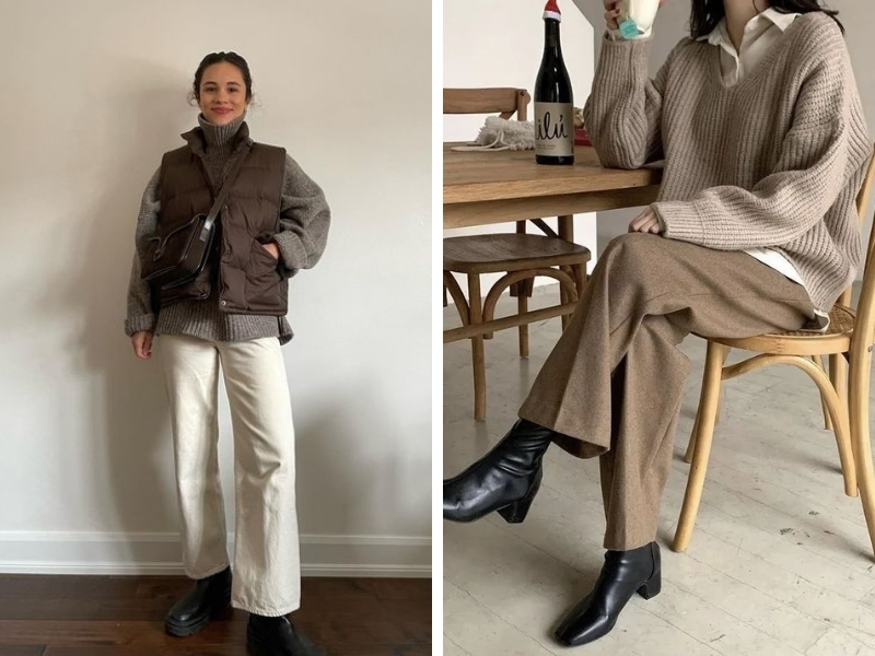 outfit unisex mix nhiều lớp