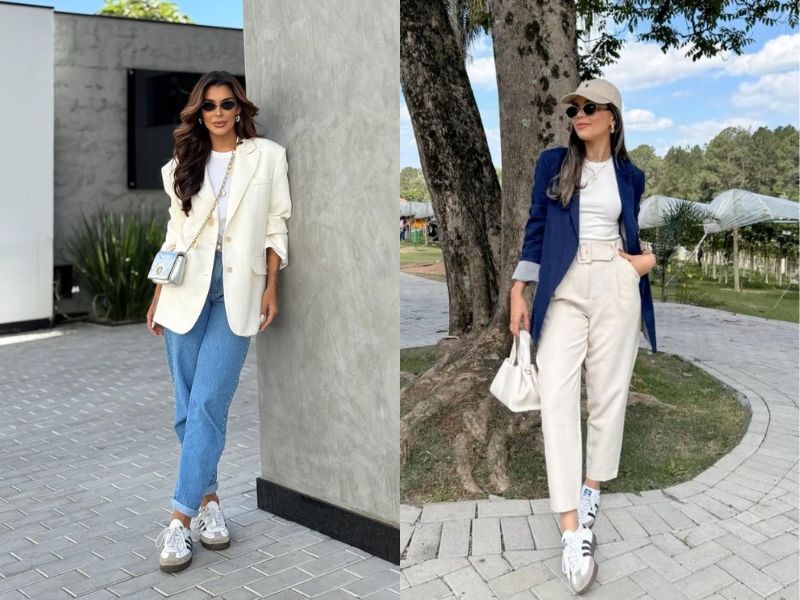 Cách phối layer cùng áo khoác/blazer.