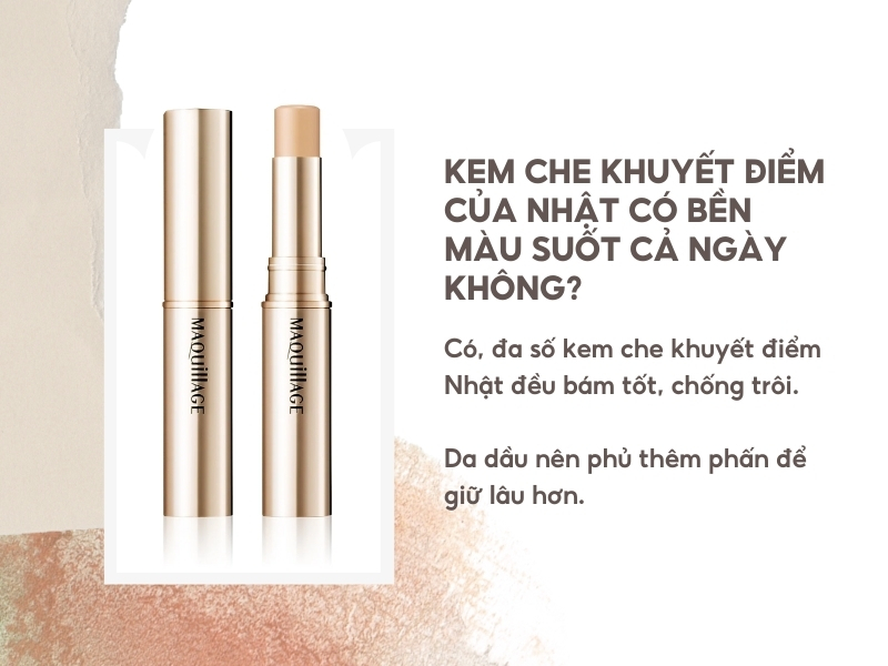 Kem che khuyết điểm của Nhật có bền màu suốt cả ngày không? 