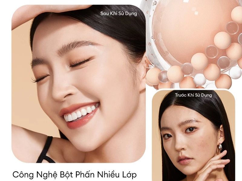 Finish và độ bền màu tốt trên da của kem nền Colorkey