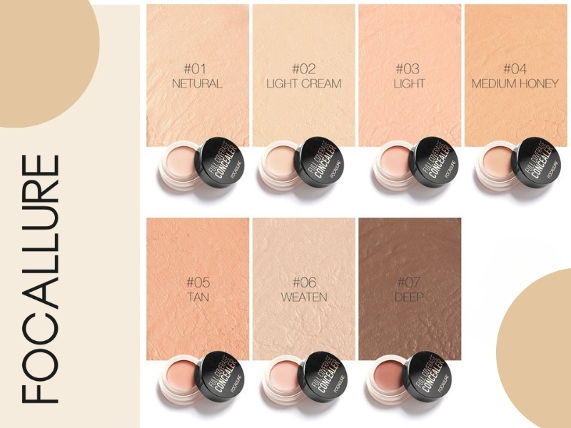 Bảng màu kem che khuyết điểm Focallure Coverage Concealer