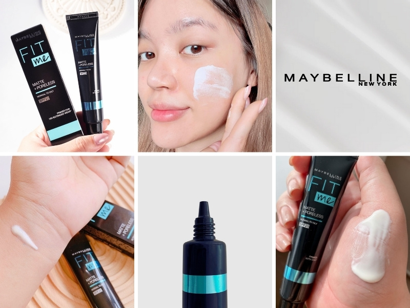 Review kem lót cho da dầu Maybelline Fit Me