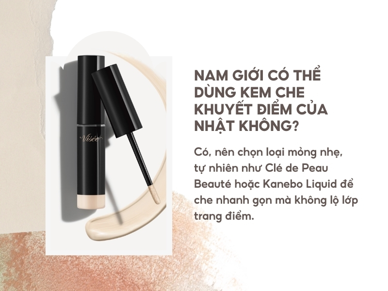 Nam giới cũng có thể lựa chọn một số kem che khuyết điểm Nhật phù hợp