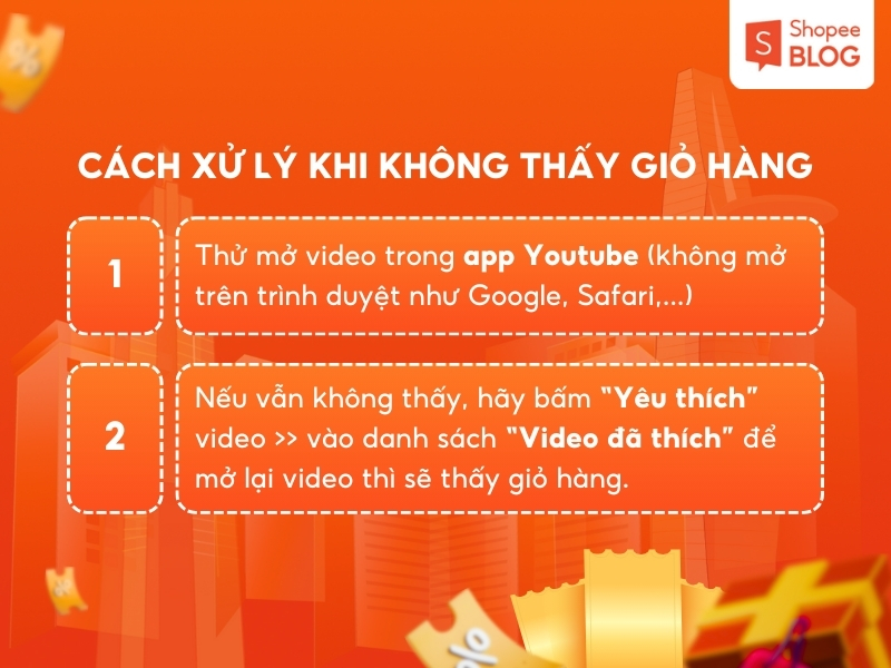 Cách xử lý khi không thấy giỏ hàng Youtube