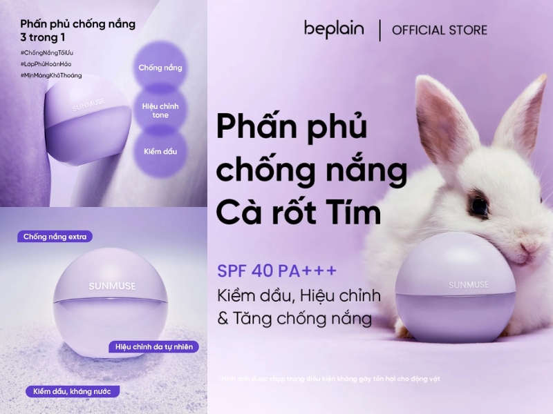 Phấn phủ chống nắng BEPLAIN SUNMUSE