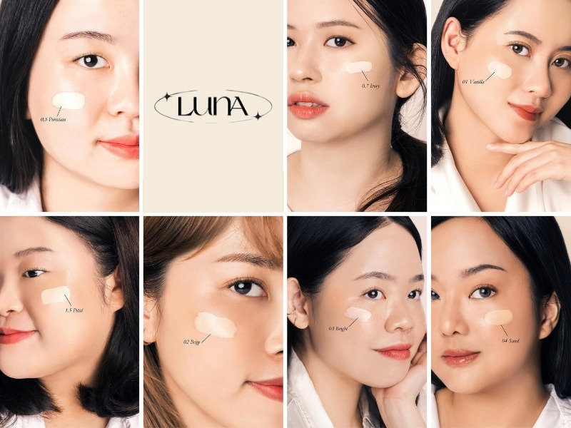 Luna LongLasting Tip Concealer Cover-Fit Color Chart